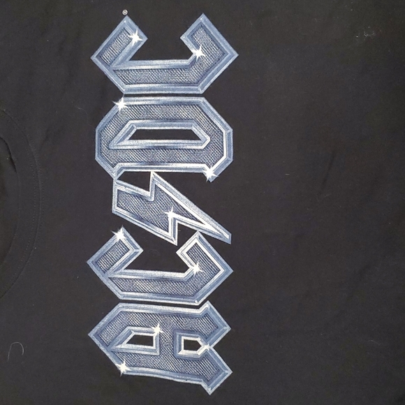AC/DC  logo black short sleeve band concert tee shirt sz. XL - Picture 2 of 4